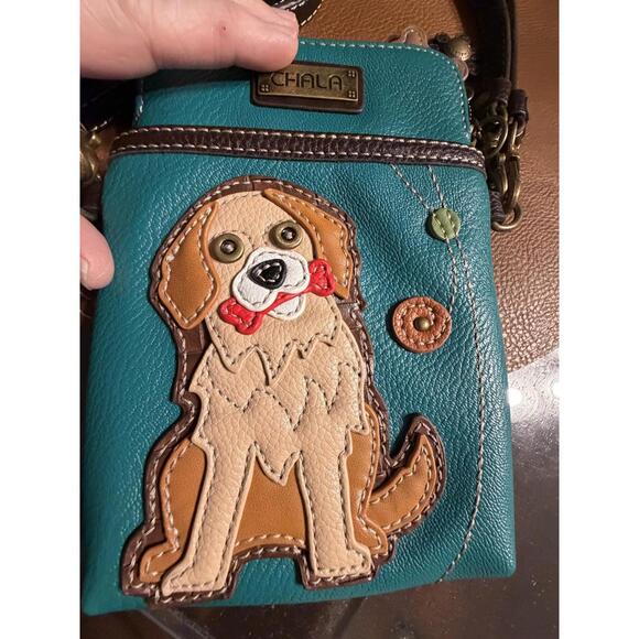Chala Teal Crossbody Bag with Dog - Picture 5 of 7